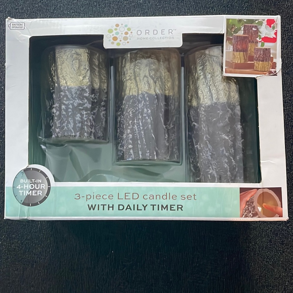 3 piece LED candles